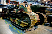 War vehicles at War Memorial Storage