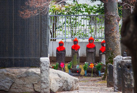 Jizo guardians of dead children's souls at Jomyo-in temple