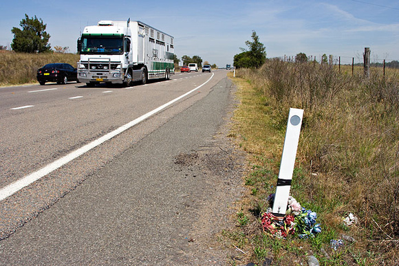 Roadside memorial, New England Highway