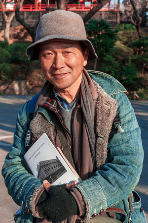 Hideo Asano, a poet sleeping in Ueno Park