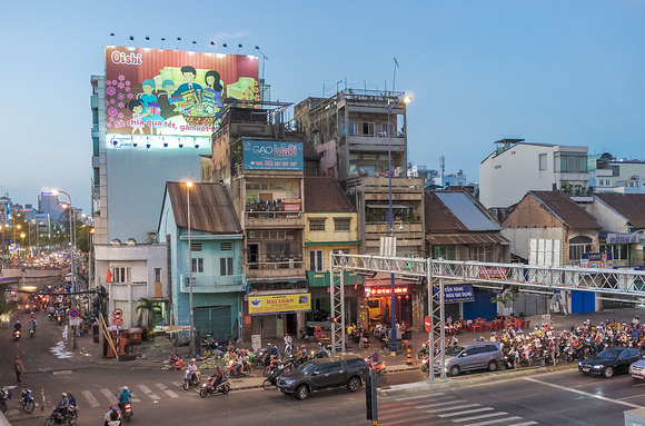 Walking to Vinh Khanh street Saigon